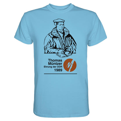 DDR Ostalgie Shirt Unisex • THOMAS MÜNTZER - EHRUNG DER DDR 1990