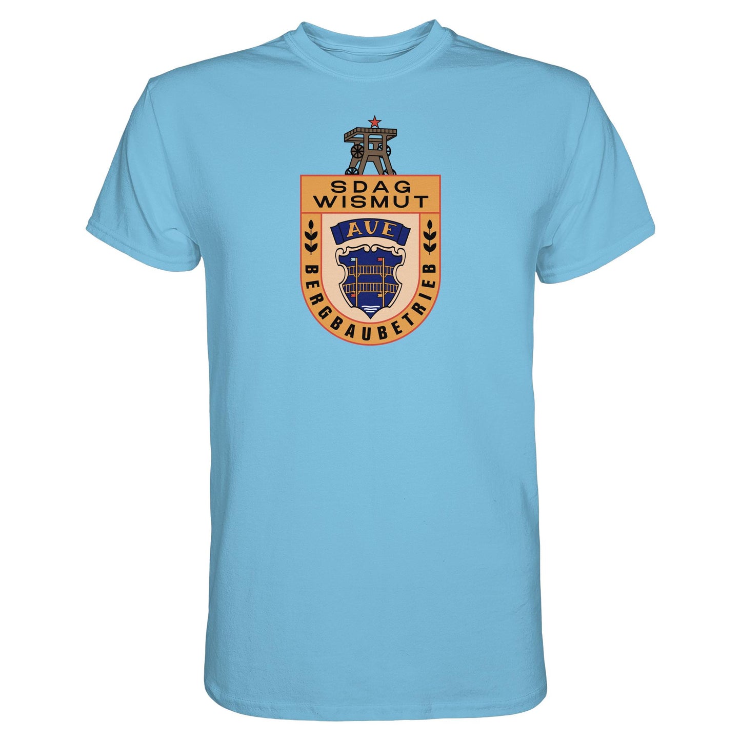 DDR Ostalgie Shirt Unisex • SDAG WISMUT AUE - ABZEICHEN