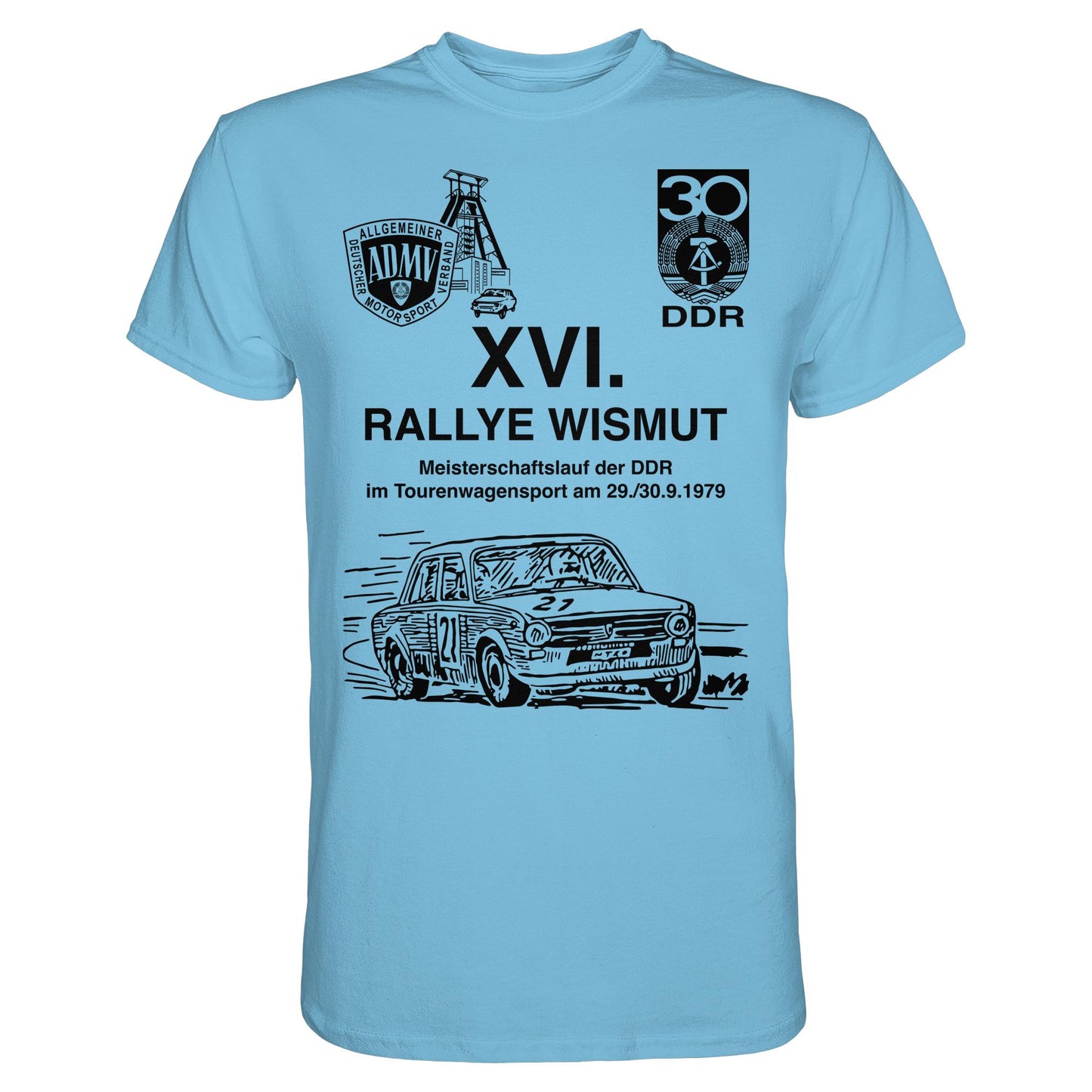 PREMIUM SHIRT UNISEX • 16. RALLYE WISMUT, MEISTERSCHAFTSLAUF DER DDR - 1979
