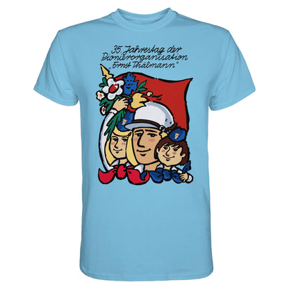 DDR Ostalgie Shirt Unisex • 35 JAHRE PIONIERORGANISATION ERNST THÄLMANN (ORIGINAL DDR-PLAKAT)