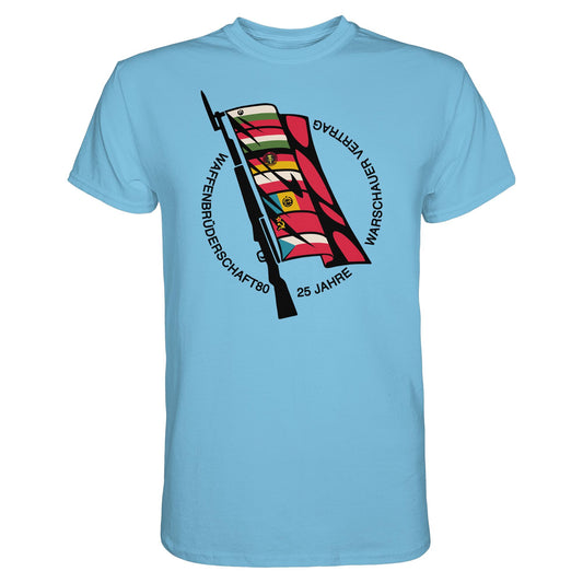 DDR Ostalgie Shirt Unisex • WAFFENBRÜDERSCHAFT80 - 25 JAHRE WARSCHAUER VERTRAG (NVA)