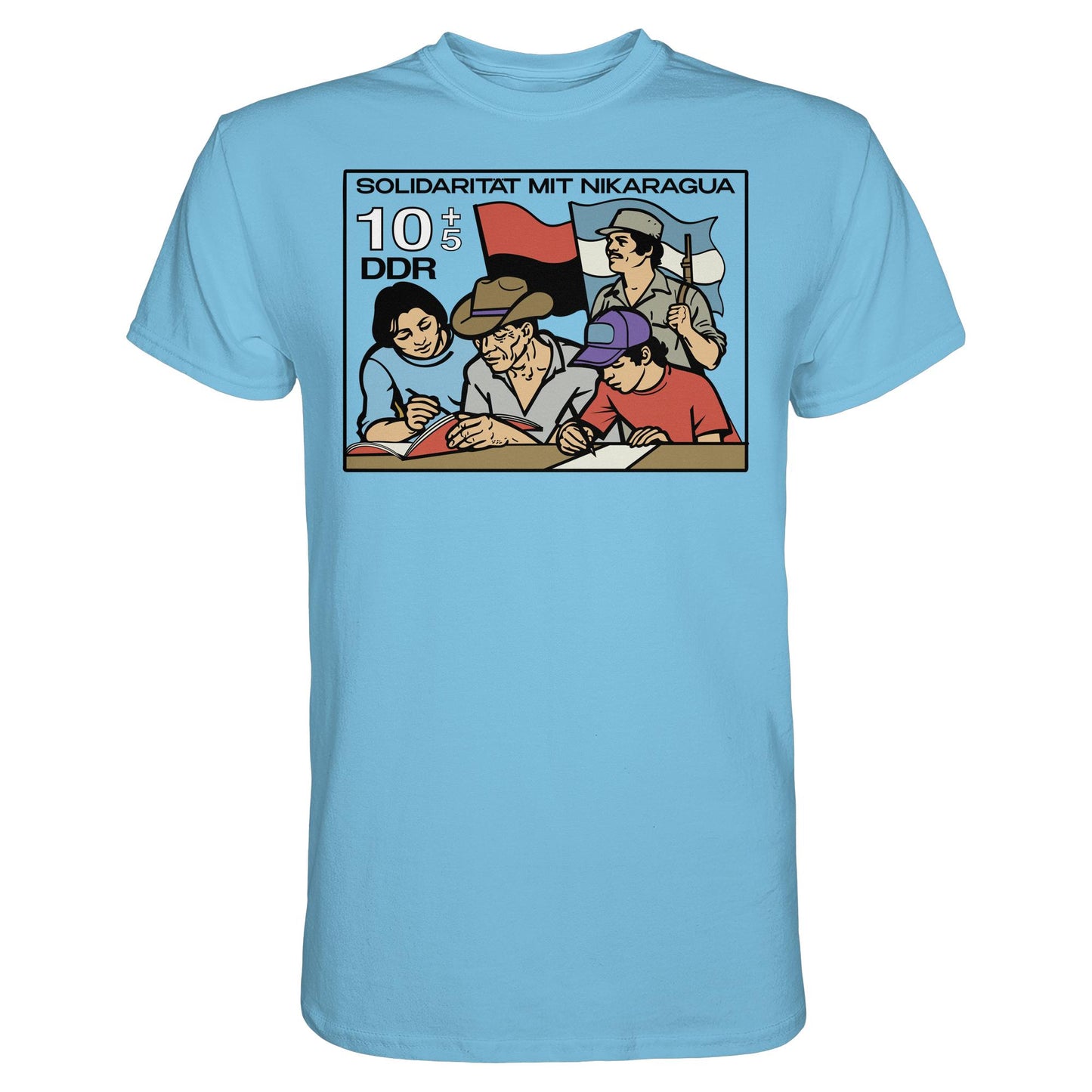 DDR Ostalgie Shirt Unisex • SOLIDARITÄT MIT NIKARAGUA (DDR-BRIEFMARKE)