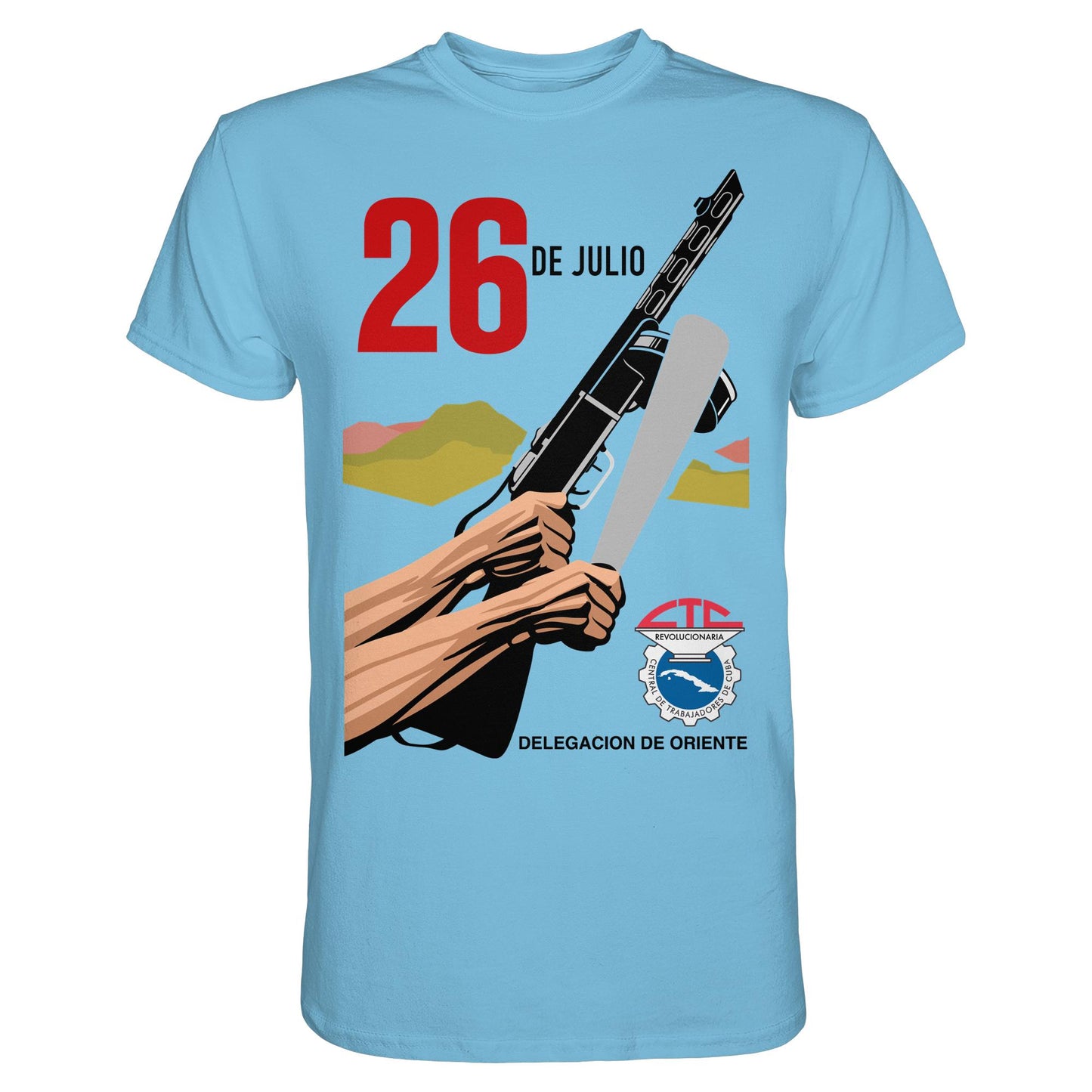 DDR Ostalgie Shirt Unisex • BEWEGUNG DES 26. JULI, KUBA (ORIGINAL POSTER)