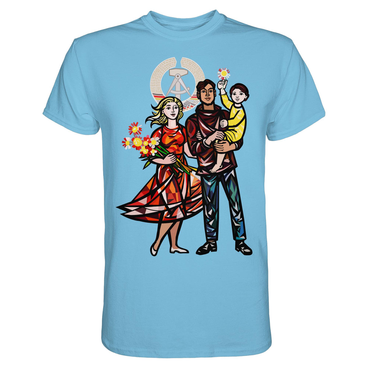 DDR Ostalgie Shirt Unisex • WALTER WOMACKA - UNSERE FAMILIE (STAATSRATSGEBÄUDE, Aus der Geschichte der Deutschen Arbeiterbewegung, 1964)