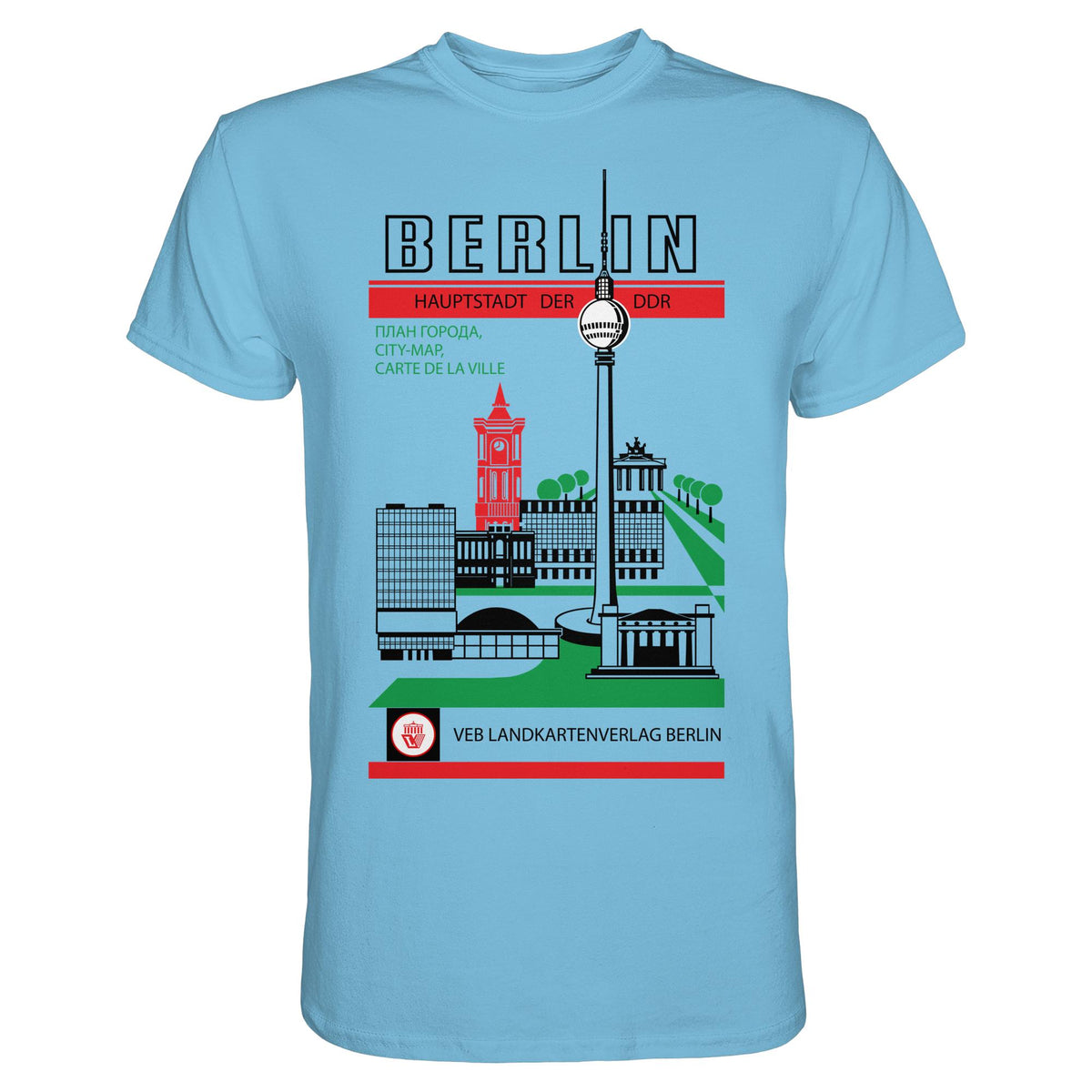DDR Ostalgie Shirt Unisex • BERLIN, HAUPTSTADT DER DDR (ORIGINAL TITEL STADTFÜHRER)