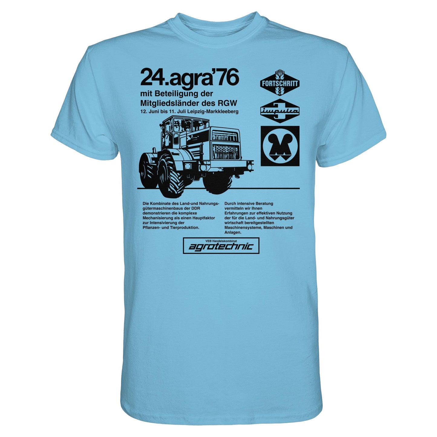 DDR Ostalgie Shirt Unisex • AGRA 1976, LEIPZIG-MARKKLEEBERG