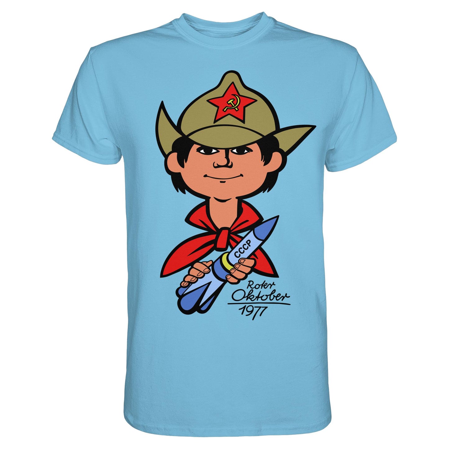 DDR Ostalgie Shirt Unisex • ROTER OKTOBER 1917 (ORIGINAL NICKI-MOTIV)