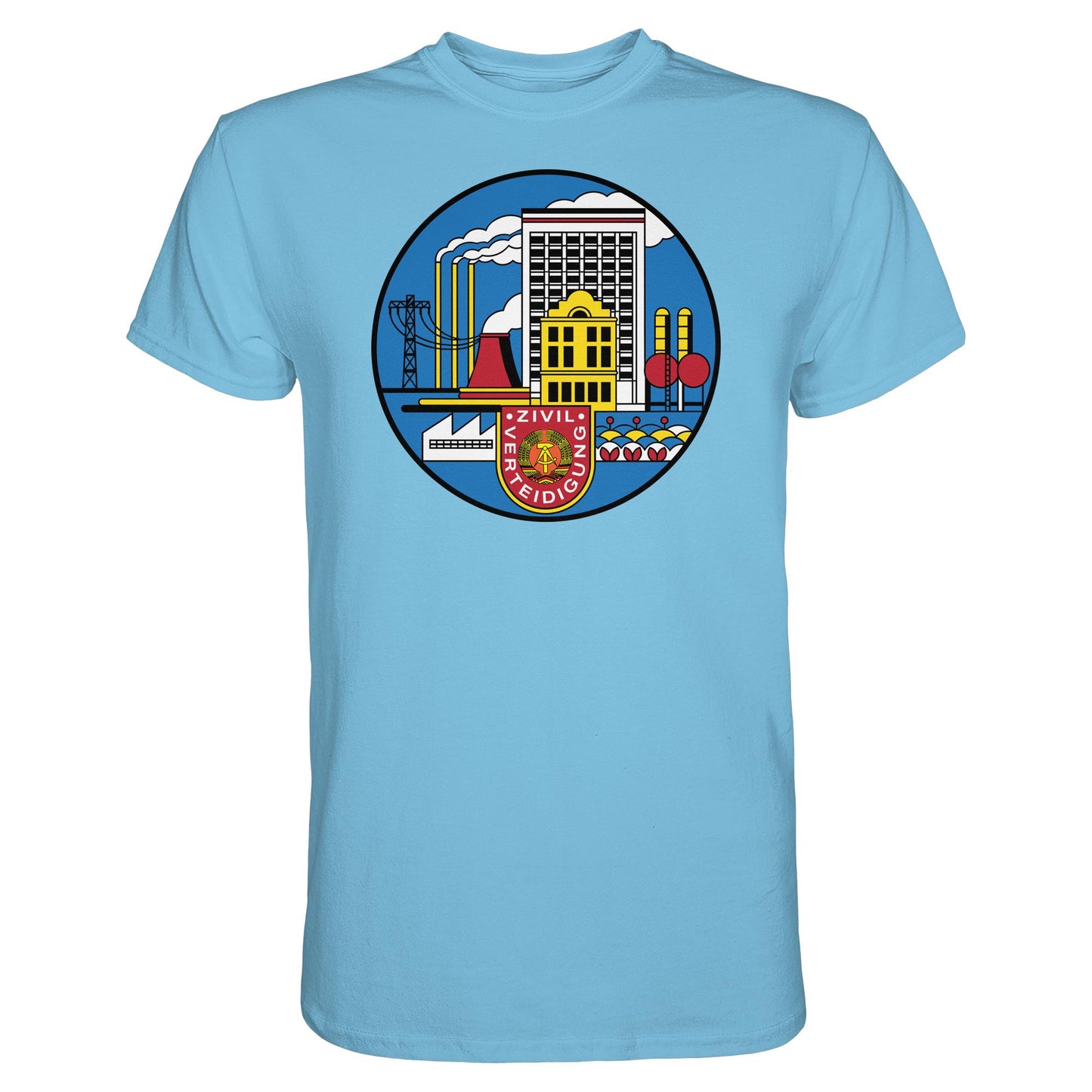 DDR Ostalgie Shirt Unisex • DDR ZIVILVERTEIDIGUNG (ORIGINAL GLAS-DESIGN)