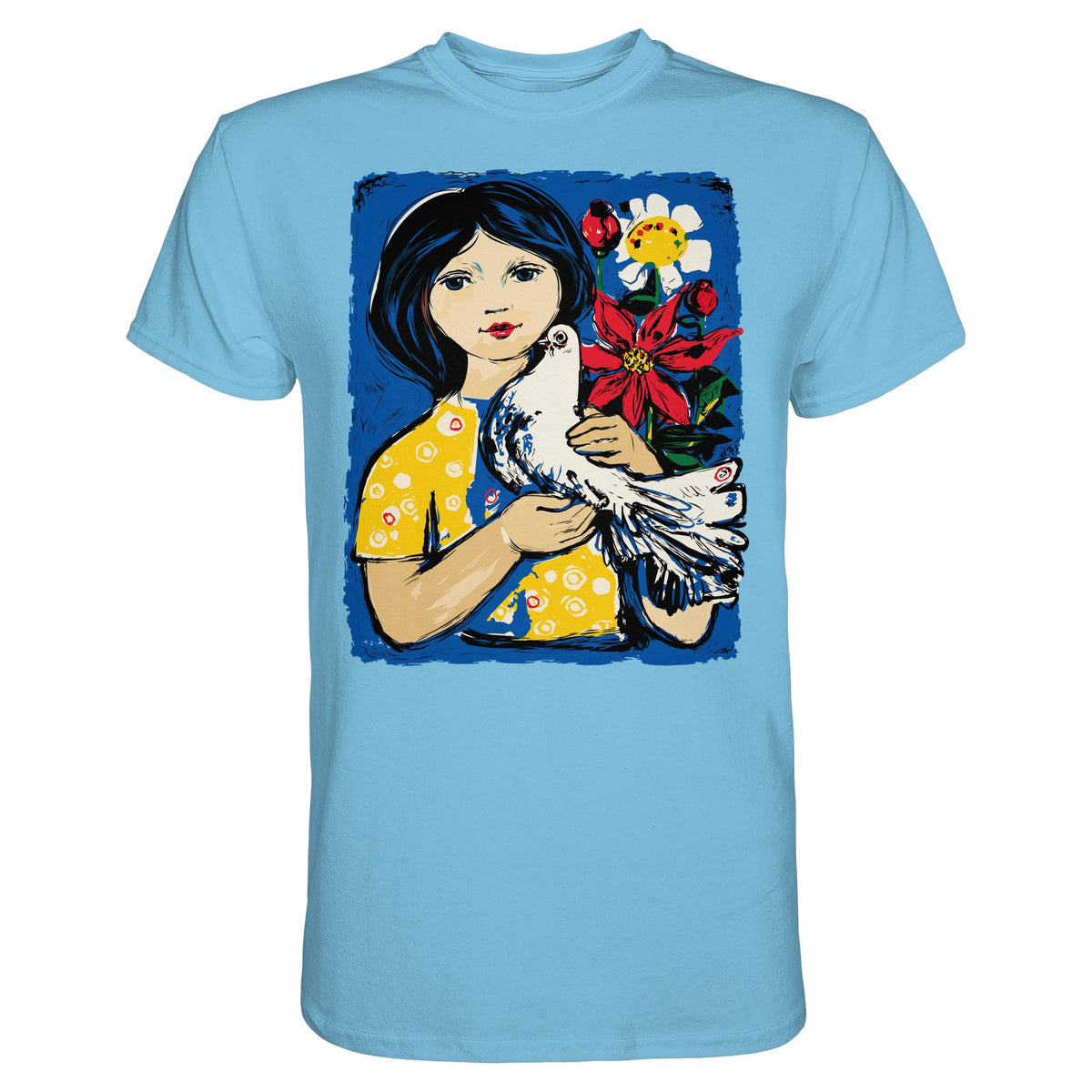DDR Ostalgie Shirt Unisex • WALTER WOMACKA - MÄDCHEN MIT FRIEDENSTAUBE