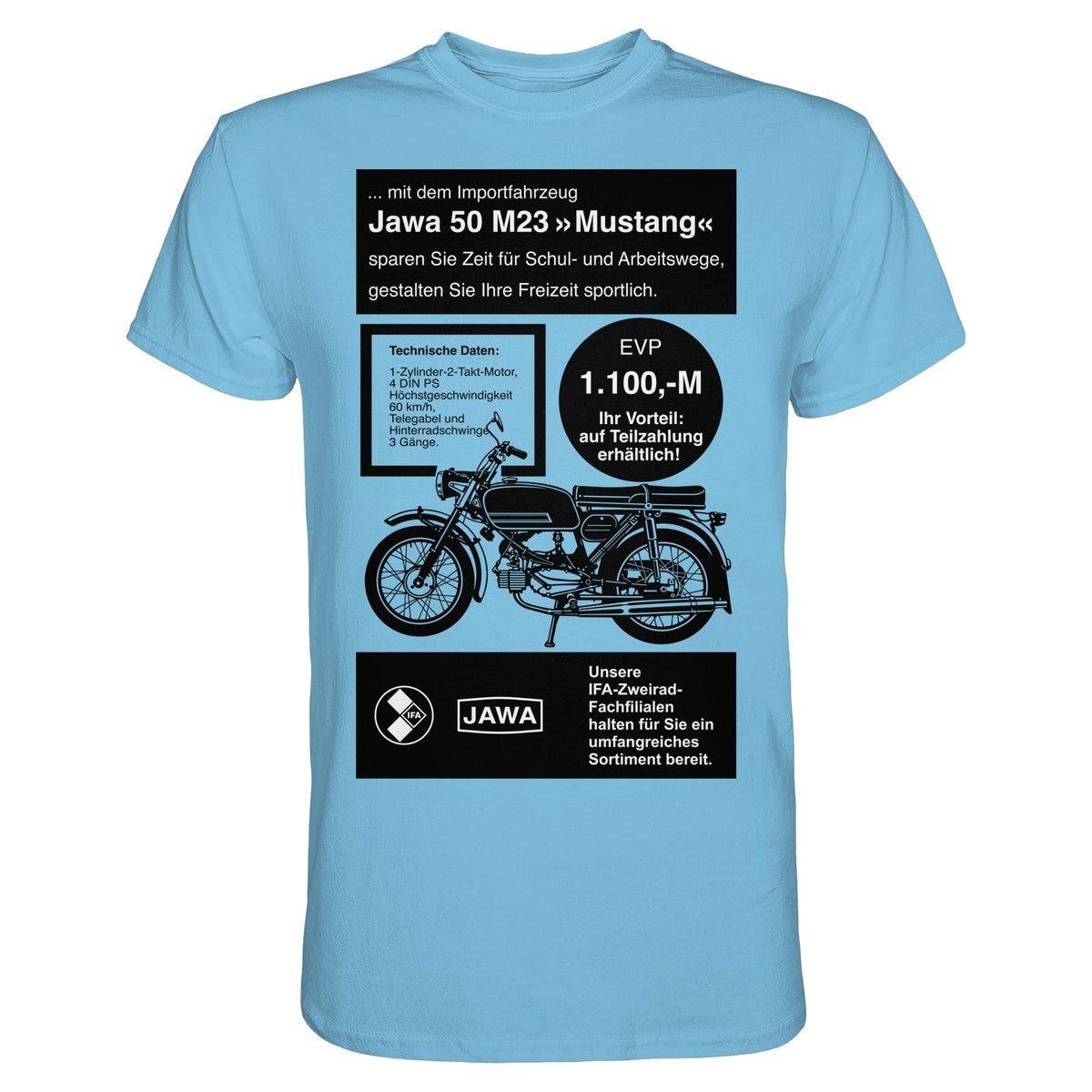 DDR Ostalgie Shirt Unisex • JAWA 50 M23 (ORIGINAL-PLAKAT)