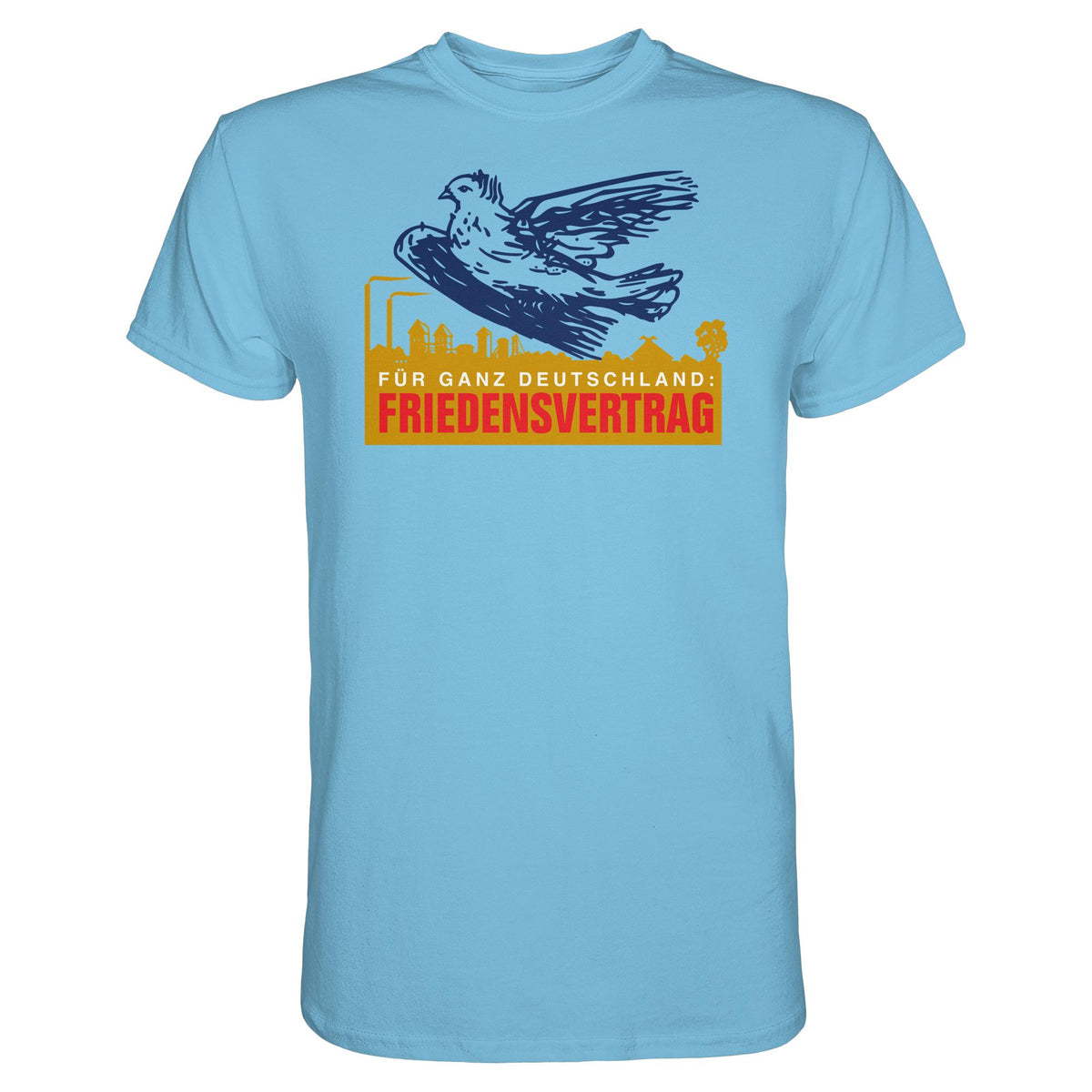 DDR Ostalgie Shirt Unisex • FRIEDENSVERTRAG FÜR GANZ DEUTSCHLAND (ORIGINAL-PIN)