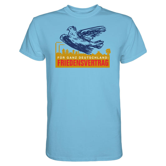 DDR Ostalgie Shirt Unisex • FRIEDENSVERTRAG FÜR GANZ DEUTSCHLAND (ORIGINAL-PIN)