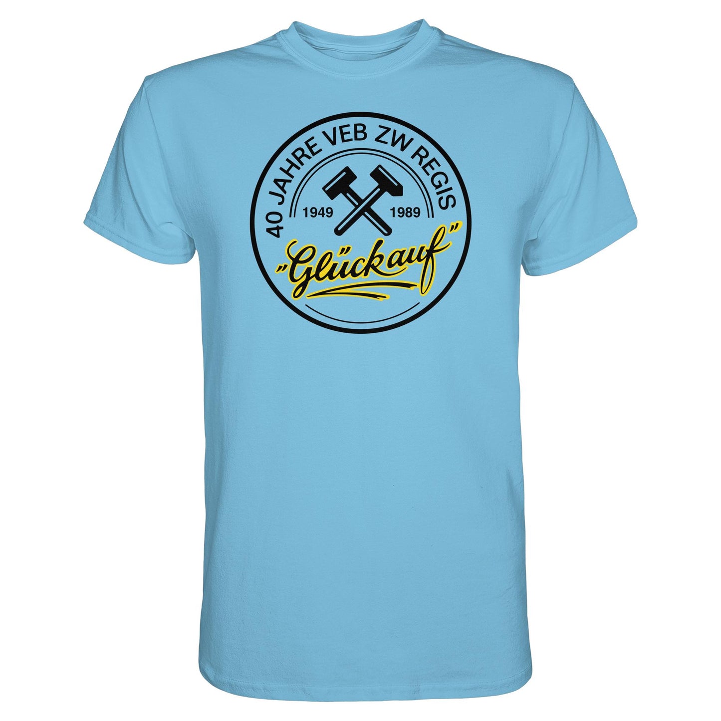 DDR Ostalgie Shirt Unisex • 40 JAHRE VEB ZW REGIS - GLÜCK AUF