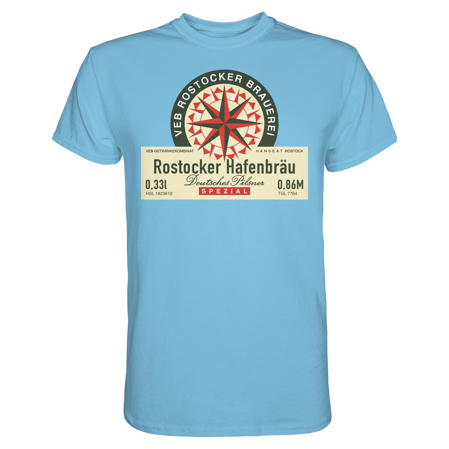 DDR Ostalgie Shirt Unisex •  VEB GETRÄNKEKOMBINAT HANSEAT ROSTOCK - HAFENBRÄU