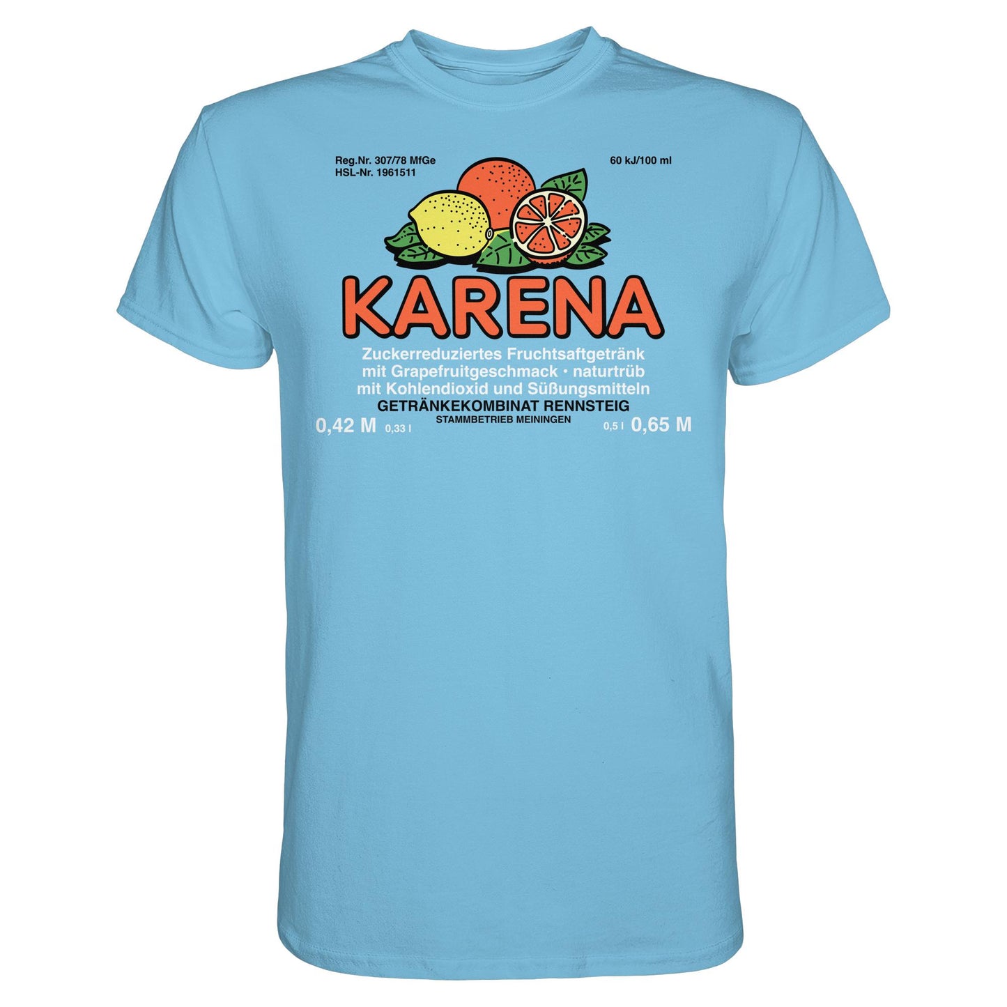 DDR Ostalgie Shirt Unisex • KARENA LIMONADE - GETRÄNKEKOMBINAT RENNSTEIG, MEININGEN