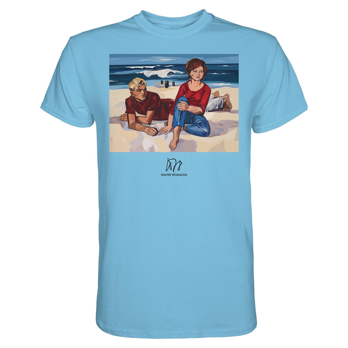 DDR Ostalgie Shirt Unisex • WALTER WOMACKA - AM STRAND (1962)