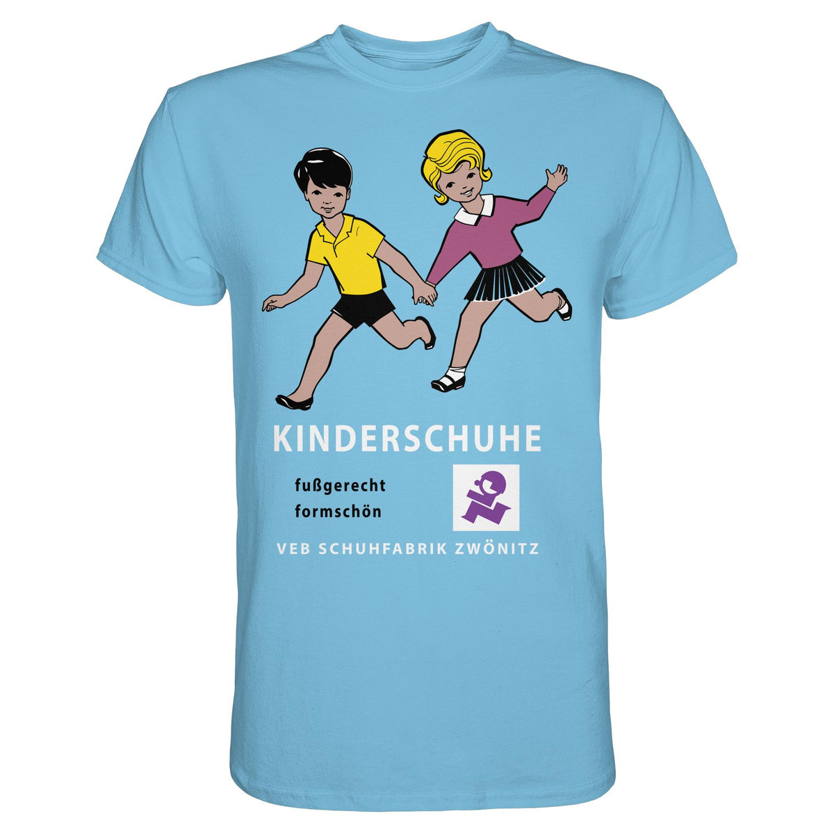DDR Ostalgie Shirt Unisex • KINDERSCHUHE VEB SCHUHFABRIK ZWÖNITZ