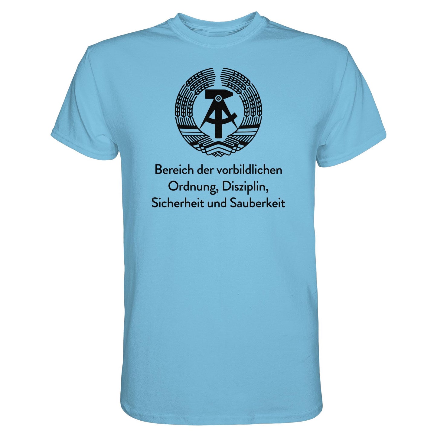 DDR Ostalgie Shirt Unisex • BEREICH DER VORBILDLICHEN ORDNUNG (ORIGINAL SCHILD)