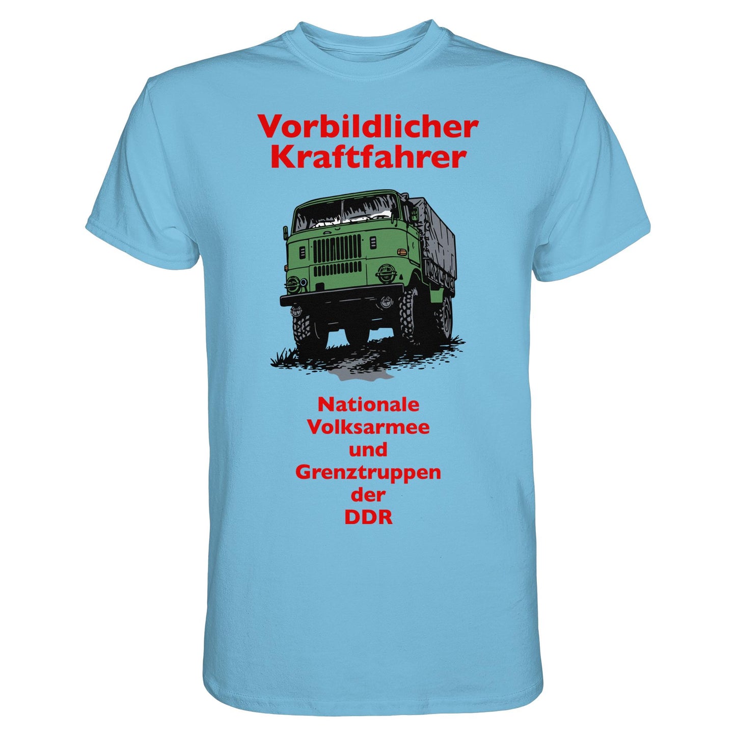 DDR Ostalgie Shirt Unisex • VORBILDLICHER KRAFTFAHRER, NVA (ORIGINAL WIMPELMOTIV)
