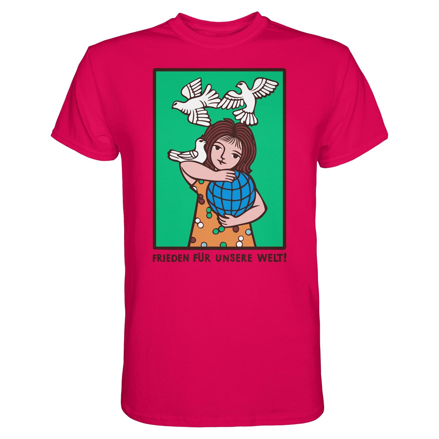 DDR Ostalgie Shirt Unisex • FRIEDEN FÜR UNSERE WELT! (DDR-ORIGINAL-PLAKAT)