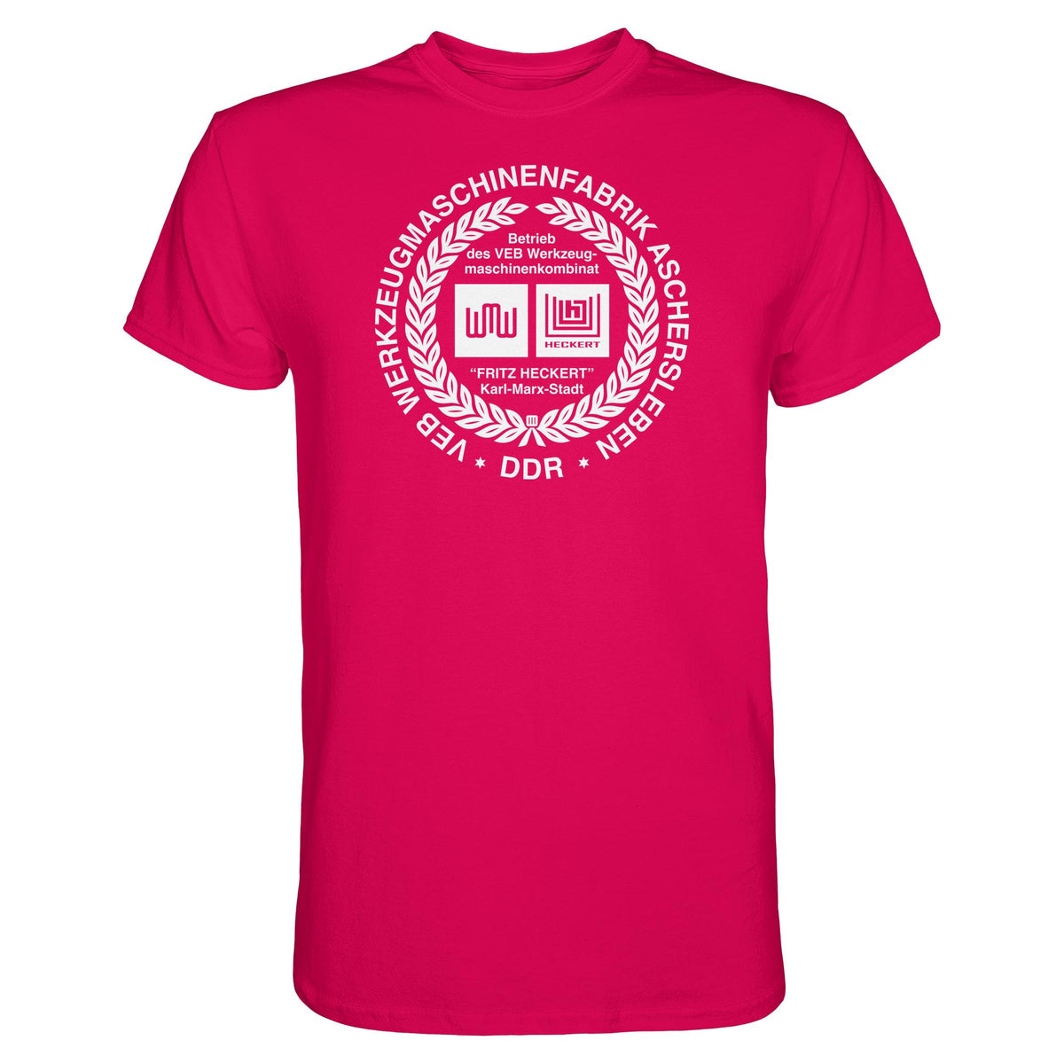 DDR Ostalgie Shirt Unisex • VEB WERKZEUGMASCHINENKOMBINAT FRITZ HECKERT - ASCHERSLEBEN
