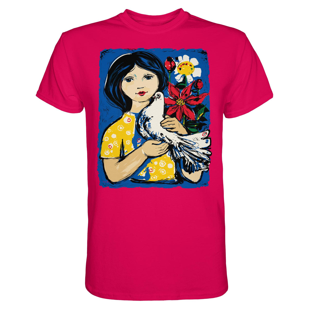DDR Ostalgie Shirt Unisex • WALTER WOMACKA - MÄDCHEN MIT FRIEDENSTAUBE