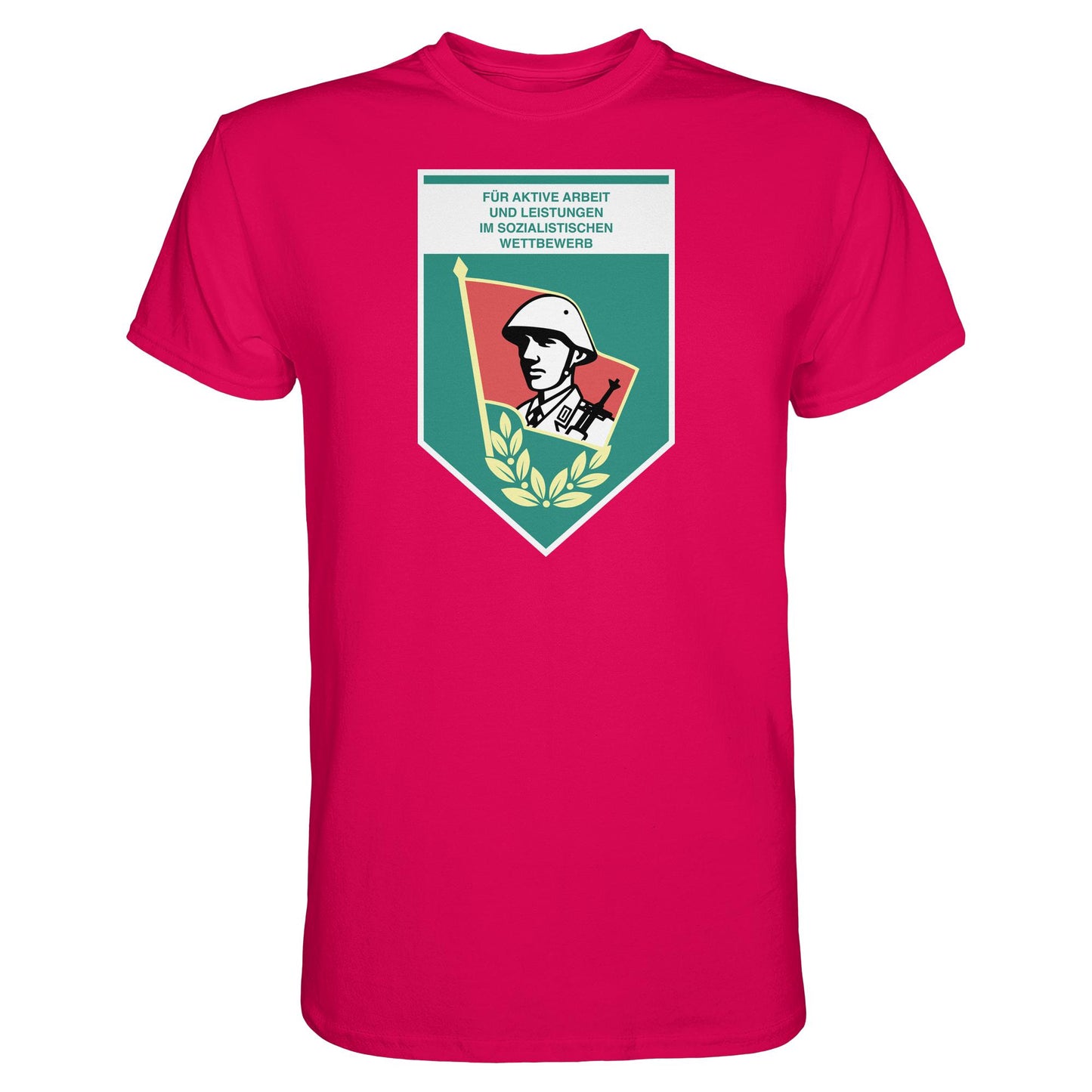 DDR Ostalgie Shirt Unisex • FÜR AKTIVE LEISTUNG UND ARBEIT (ORIGINAL WIMPEL)