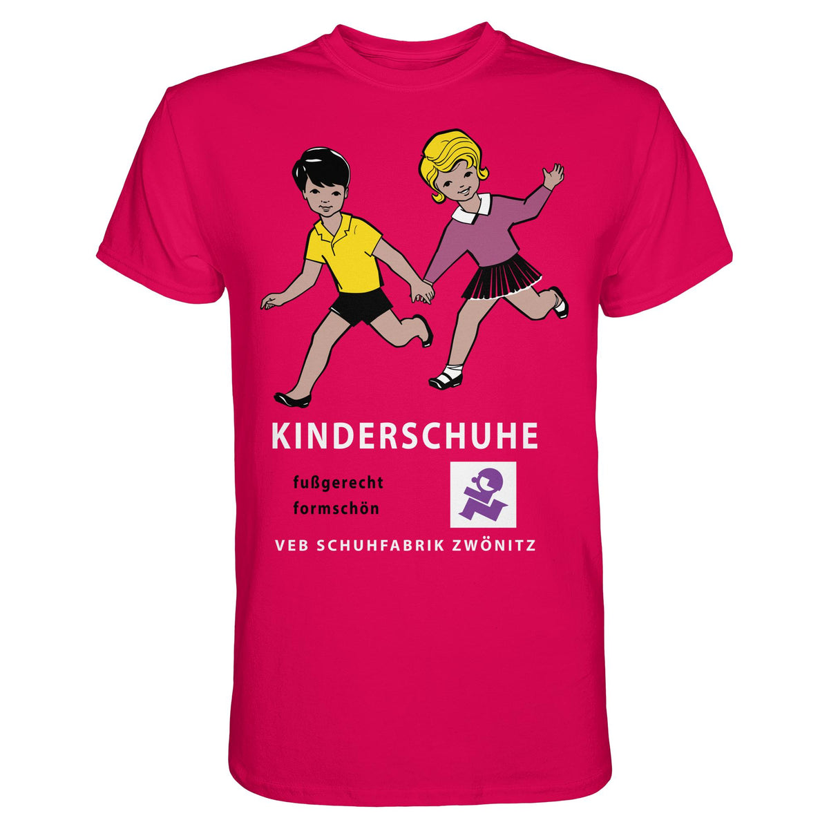 DDR Ostalgie Shirt Unisex • KINDERSCHUHE VEB SCHUHFABRIK ZWÖNITZ