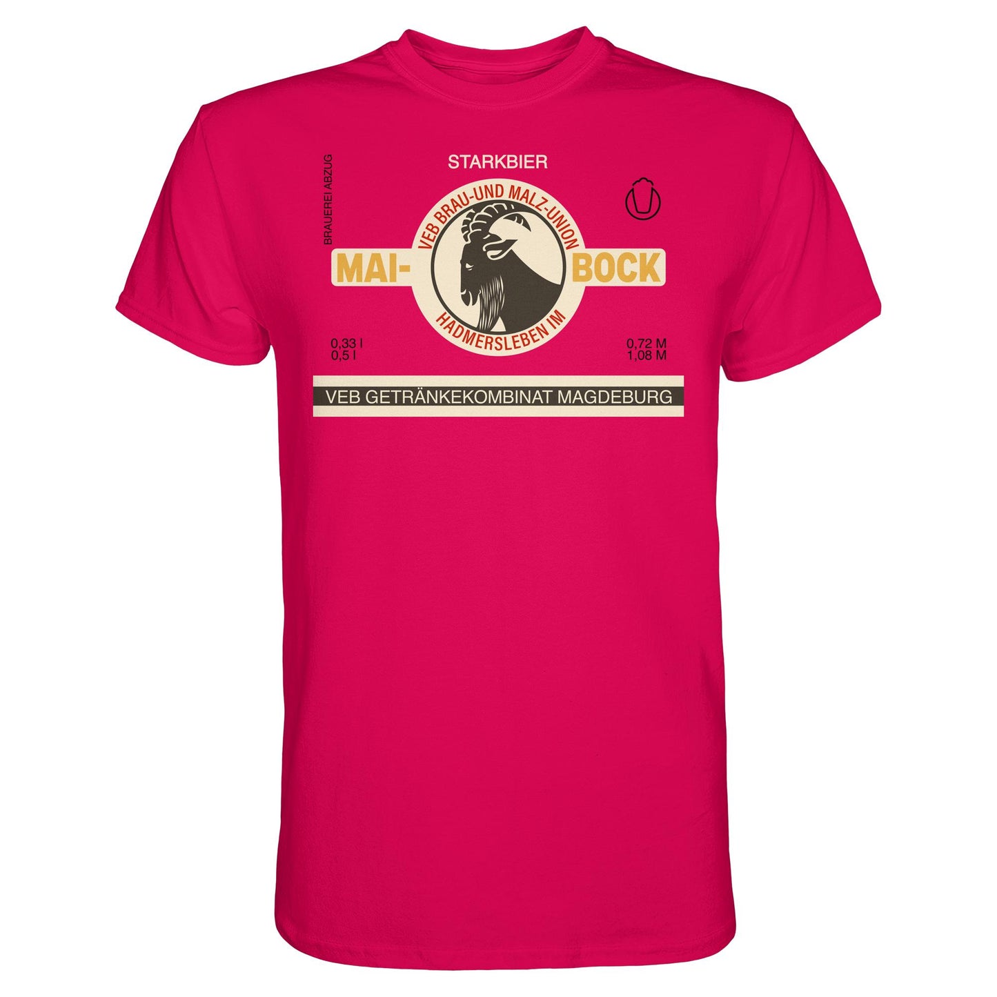 DDR Ostalgie Shirt Unisex • VEB GETRÄNKEKOMBINAT MAGDEBURG - MAIBOCK, VEB BRAU- UND MALZUNION HADMERSLEBEN