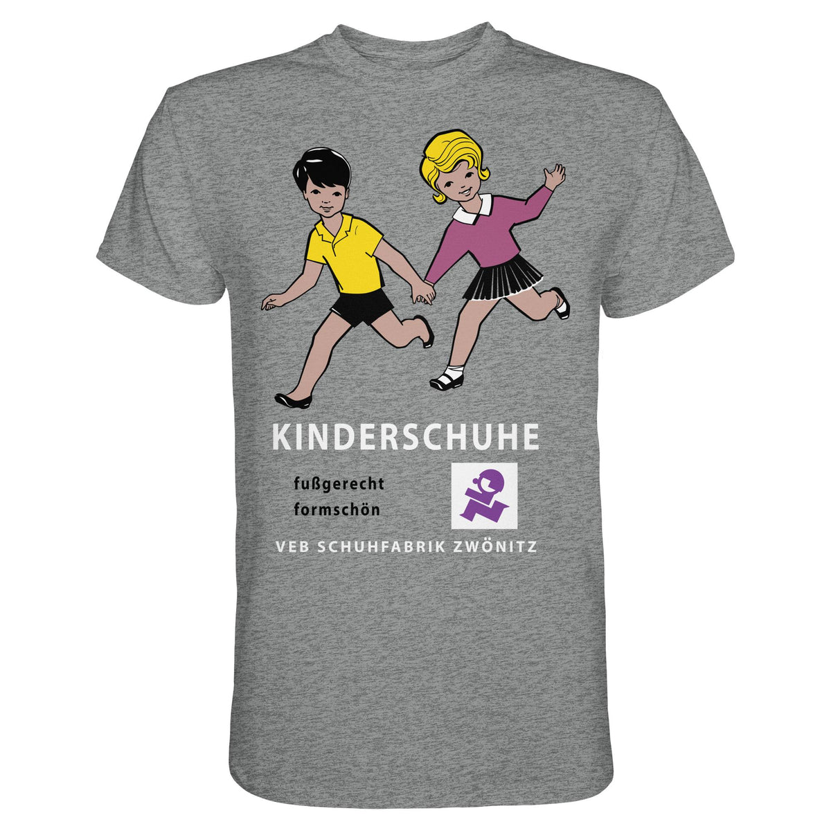 DDR Ostalgie Shirt Unisex • KINDERSCHUHE VEB SCHUHFABRIK ZWÖNITZ