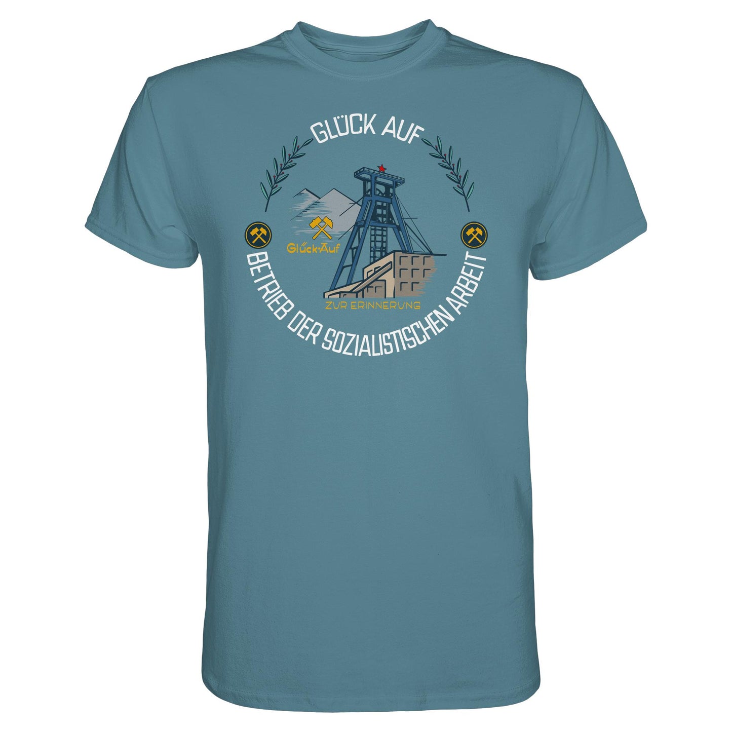 DDR Ostalgie Shirt Unisex • WISMUT - GLÜCK AUF