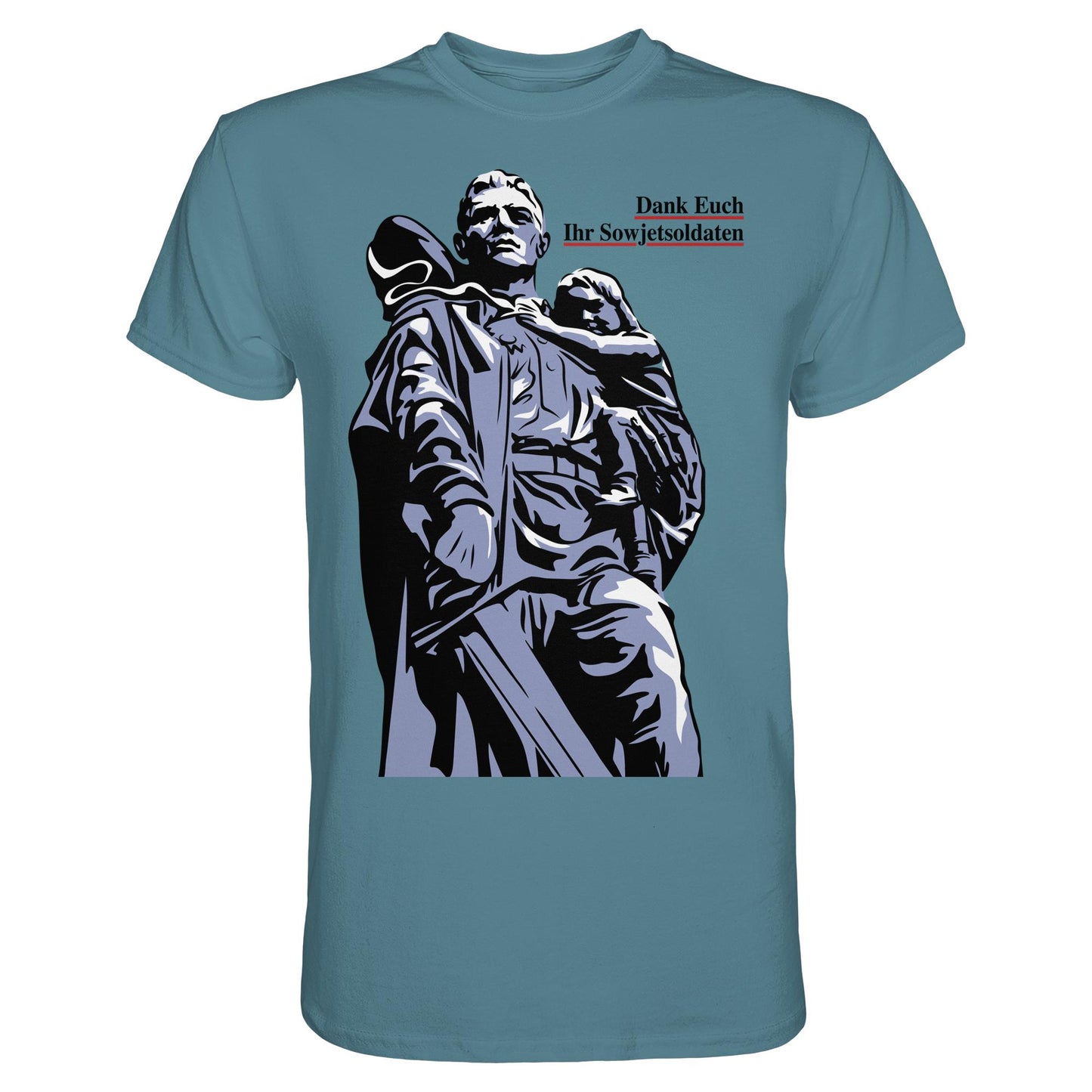 DDR Ostalgie Shirt Unisex • DANK EUCH IHR SOWJETSOLDATEN (DDR ORIGINAL-PLAKAT)
