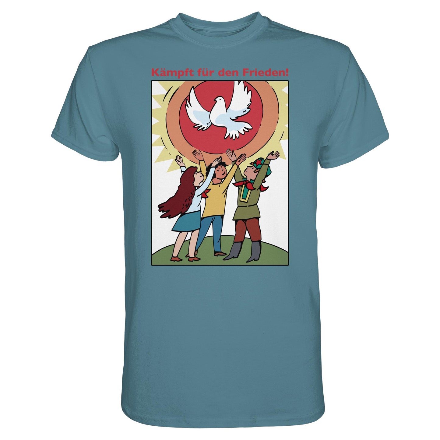 DDR Ostalgie Shirt Unisex • KÄMPFT FÜR DEN FRIEDEN! (DDR-ORIGINAL-PLAKAT)