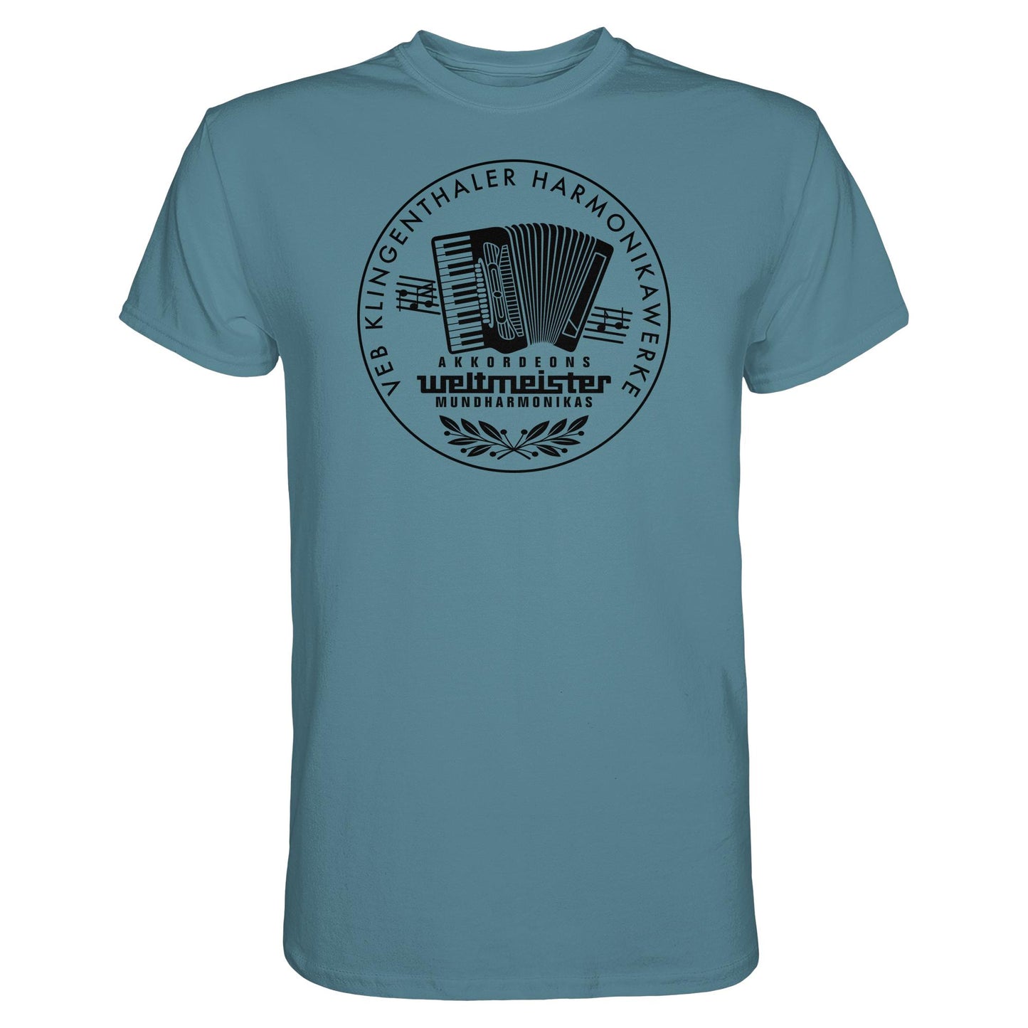 DDR Ostalgie Shirt Unisex • WELTMEISTER VEB KLINGENTHALER HARMONIKAWERKE