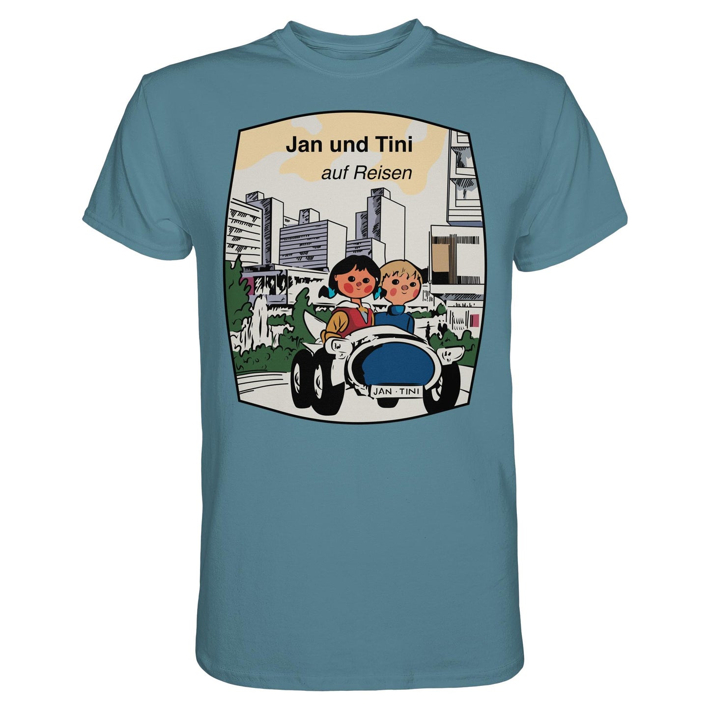 DDR Ostalgie Shirt Unisex • JAN UND TINI AUF REISEN (ORIGINAL QUARTETT)
