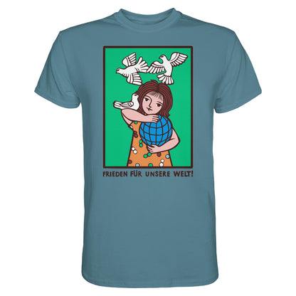 DDR Ostalgie Shirt Unisex • FRIEDEN FÜR UNSERE WELT! (DDR-ORIGINAL-PLAKAT)