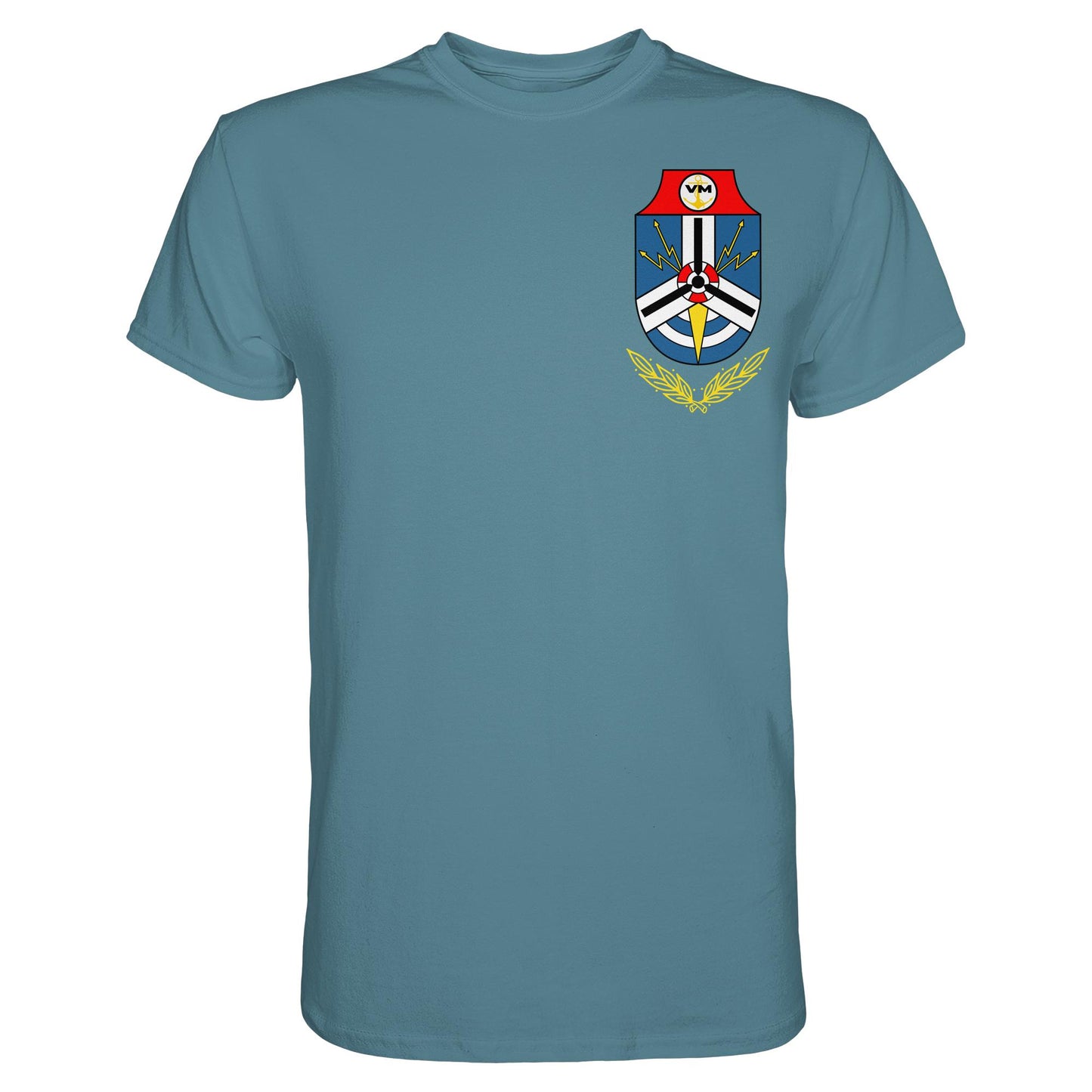 DDR Ostalgie Shirt Unisex • NVA EMBLEM - MARINEGESCHWADER 18 - KURT BARTHEL