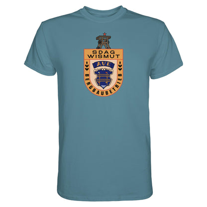 DDR Ostalgie Shirt Unisex • SDAG WISMUT AUE - ABZEICHEN