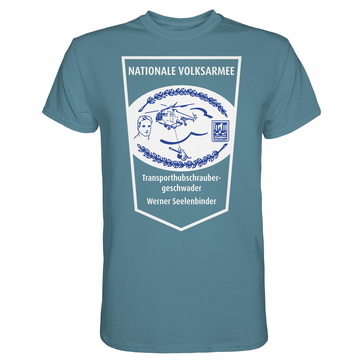 DDR Ostalgie Shirt Unisex • NVA - TRANSPORTHUBSCHRAUBERGESCHWADER WERNER SEELENBINDER