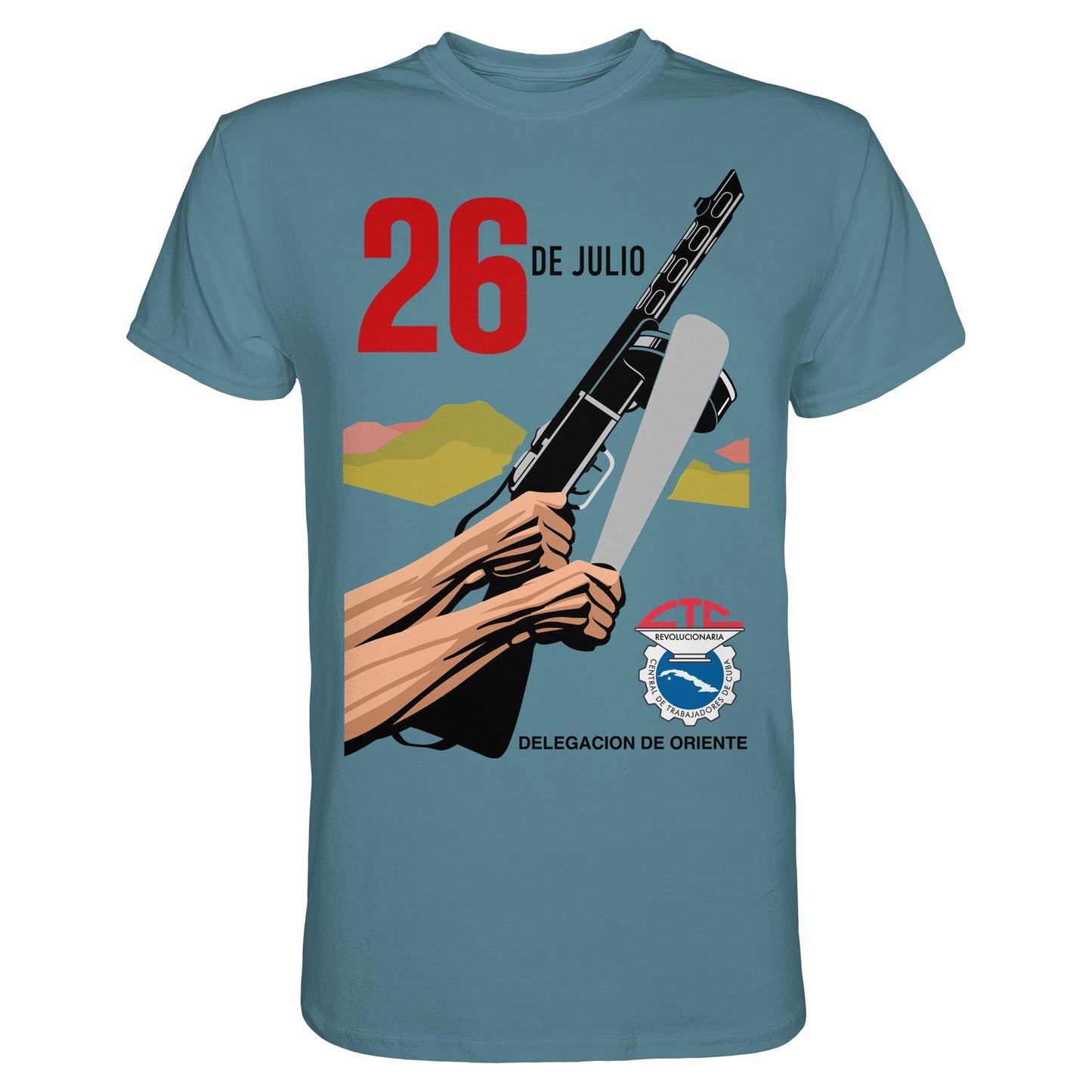 DDR Ostalgie Shirt Unisex • BEWEGUNG DES 26. JULI, KUBA (ORIGINAL POSTER)