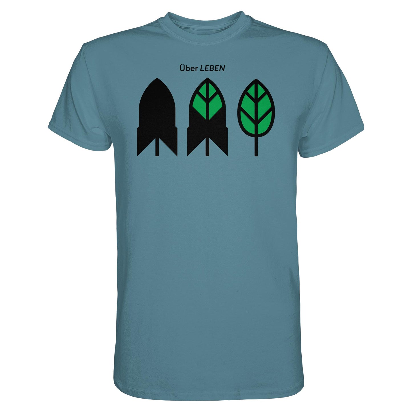 DDR Ostalgie Shirt Unisex • ÜBER LEBEN (ORIGINAL FRIEDENS-PLAKAT)