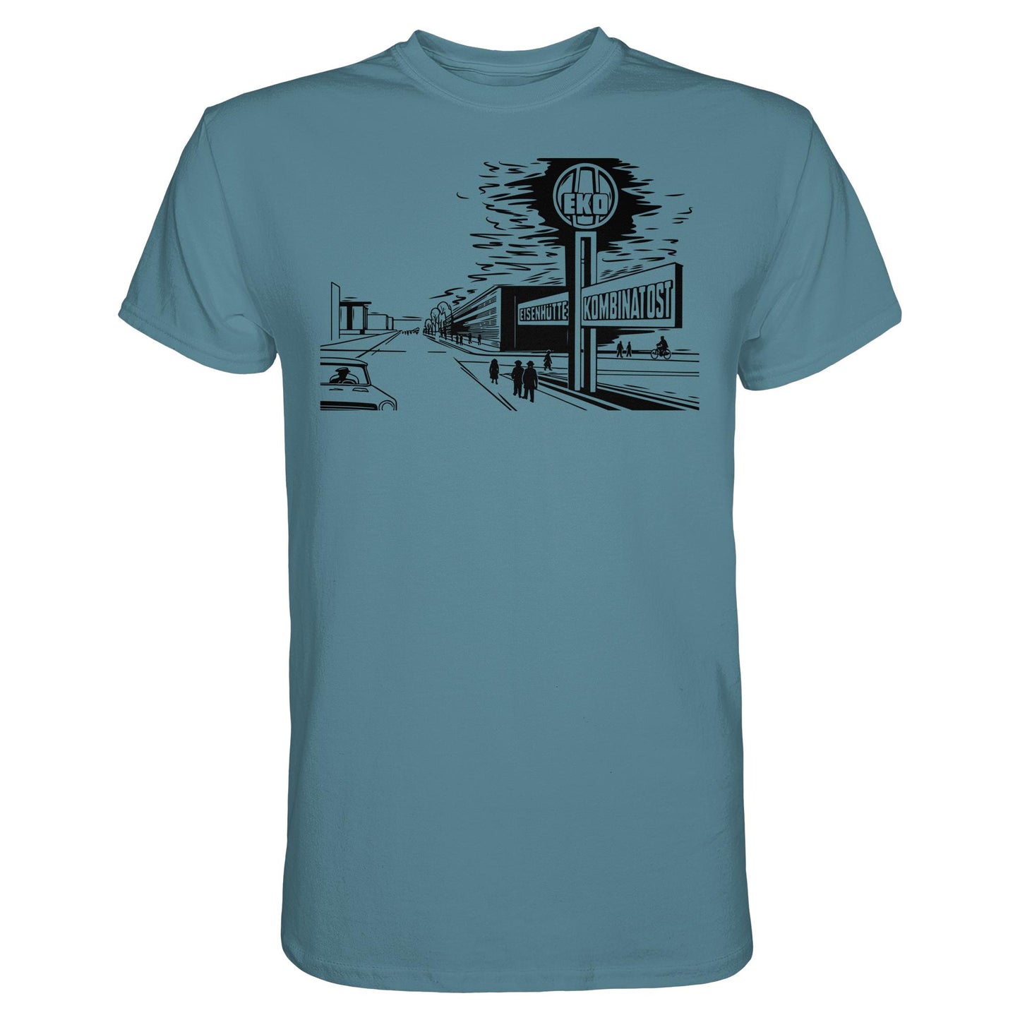 DDR Ostalgie Shirt Unisex • EISENHÜTTENKOMBINAT OST (EKO) - ORIGINAL POSTSTEMPEL
