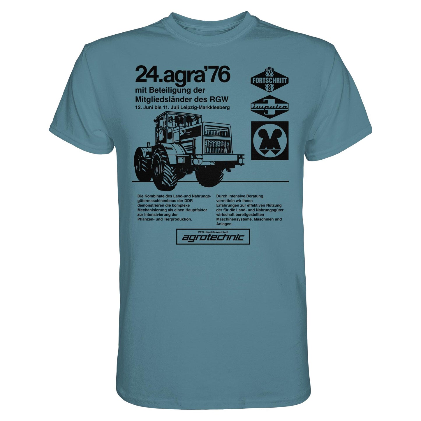 DDR Ostalgie Shirt Unisex • AGRA 1976, LEIPZIG-MARKKLEEBERG