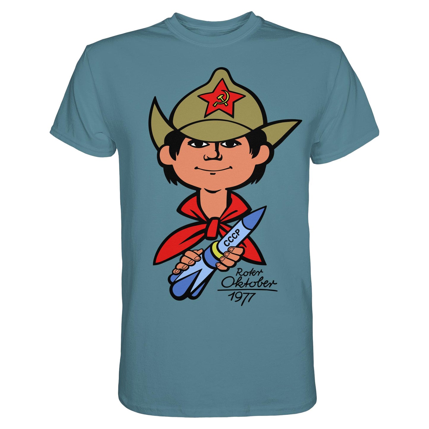 DDR Ostalgie Shirt Unisex • ROTER OKTOBER 1917 (ORIGINAL NICKI-MOTIV)