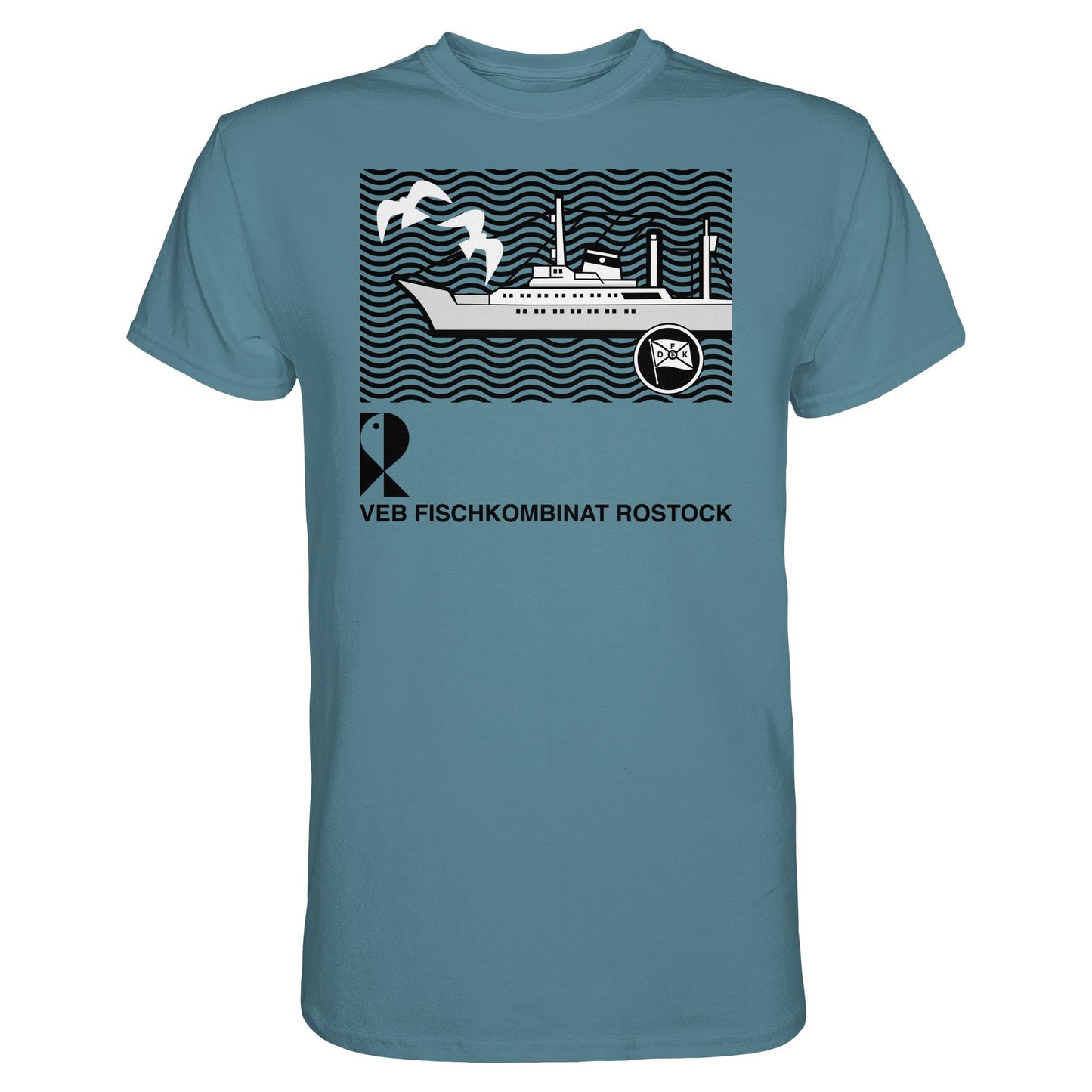 DDR Ostalgie Shirt Unisex • VEB FISCHKOMBINAT ROSTOCK
