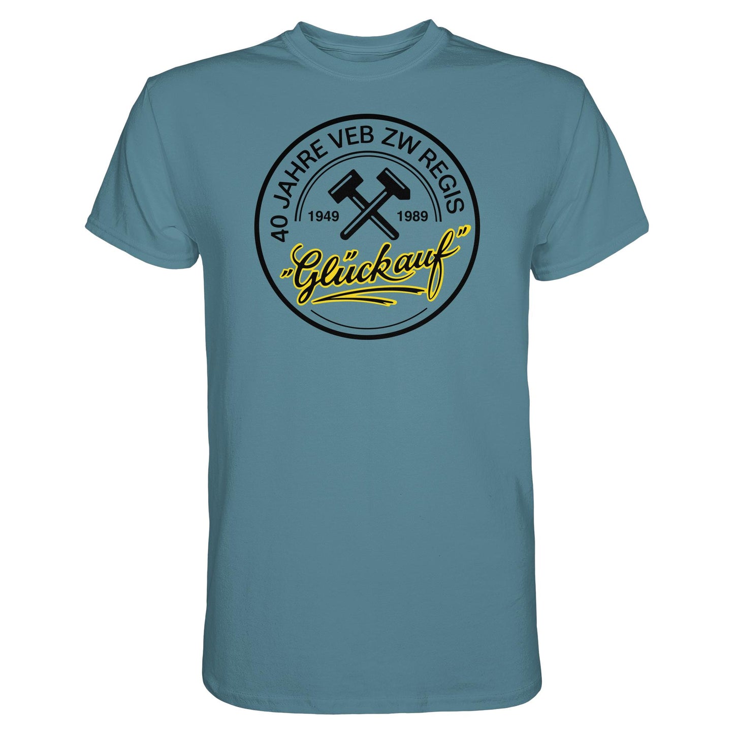 DDR Ostalgie Shirt Unisex • 40 JAHRE VEB ZW REGIS - GLÜCK AUF