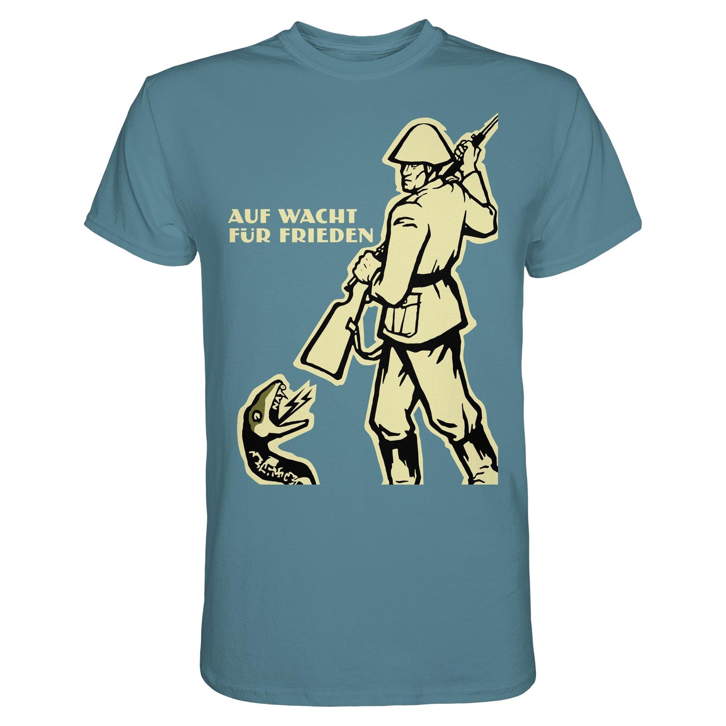 DDR Ostalgie Shirt Unisex • NVA - AUF WACHT FÜR FRIEDEN, ANTI-NATO (ORIGINAL PLAKAT)