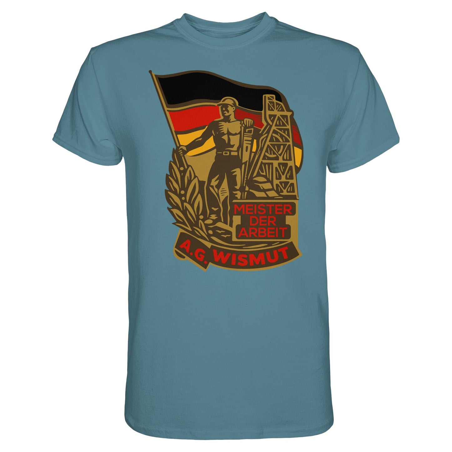 DDR Ostalgie Shirt Unisex • WISMUT - MEISTER DER ARBEIT