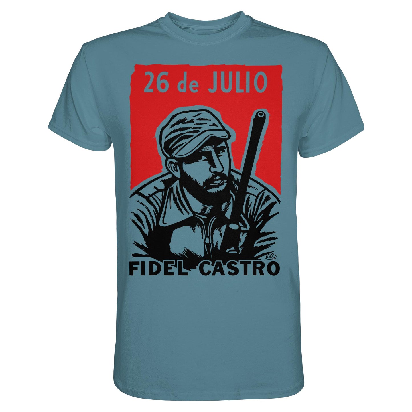DDR Ostalgie Shirt Unisex • FIDEL CASTRO - BEWEGUNG DES 26. JULI