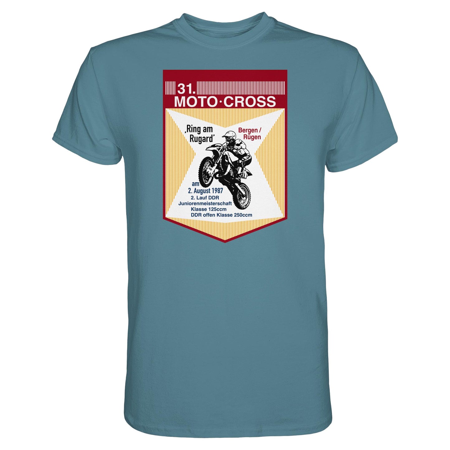 DDR Ostalgie Shirt Unisex • 31. MOTO-CROSS DDR-MEISTERSCHAFT - 1987 BERGEN RÜGEN
